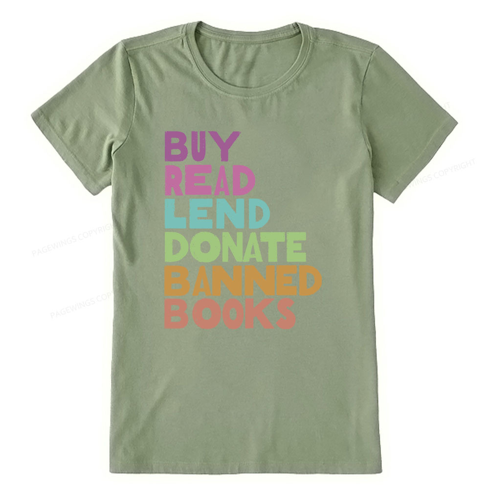Pagewings Buy Read Lend Donate Banned Books Unisex Classic T-shirt