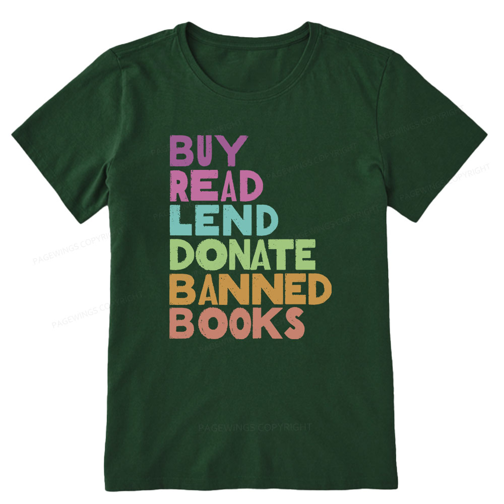 Pagewings Buy Read Lend Donate Banned Books Unisex Classic T-shirt