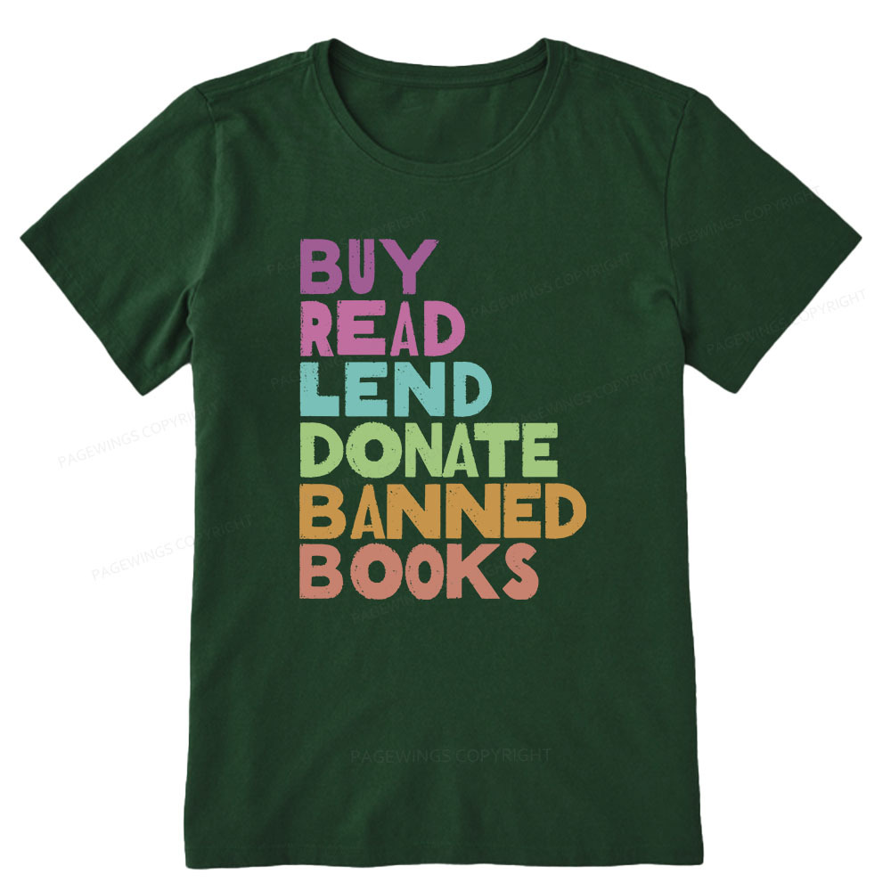 Pagewings Buy Read Lend Donate Banned Books Unisex Classic T-shirt