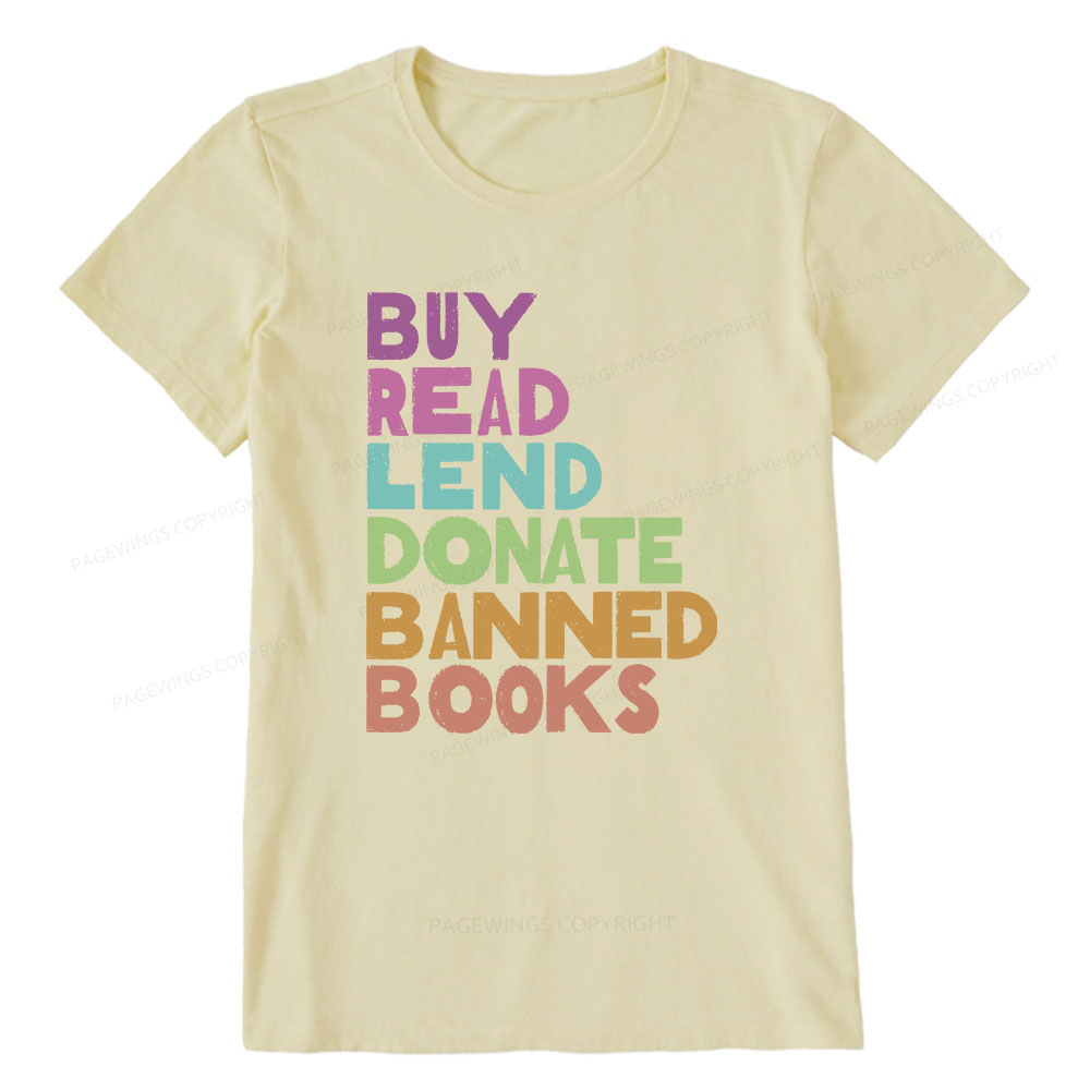 Pagewings Buy Read Lend Donate Banned Books Unisex Classic T-shirt