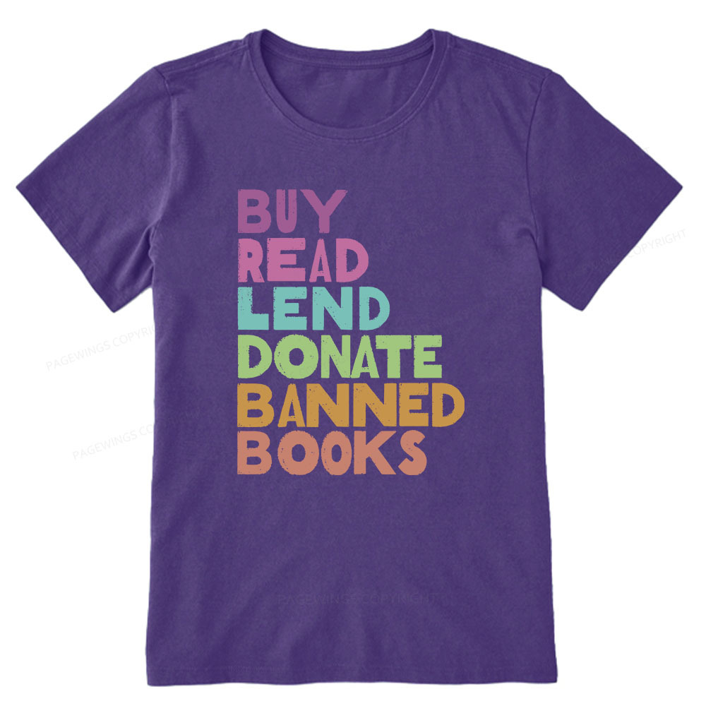 Pagewings Buy Read Lend Donate Banned Books Unisex Classic T-shirt