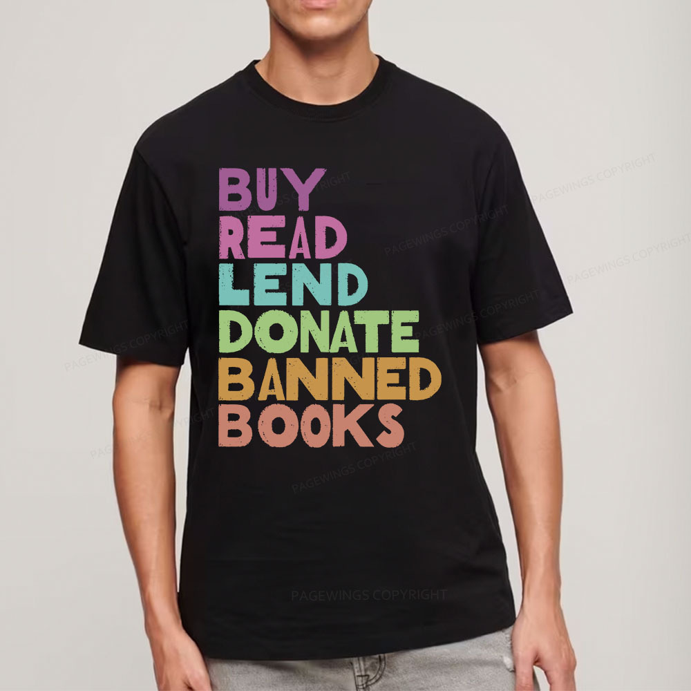 Pagewings Buy Read Lend Donate Banned Books Unisex Classic T-shirt