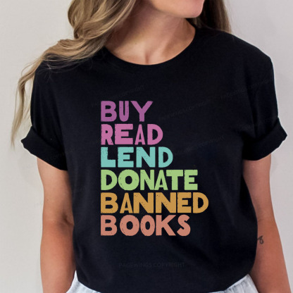 Pagewings Buy Read Lend Donate Banned Books Unisex Classic T-shirt