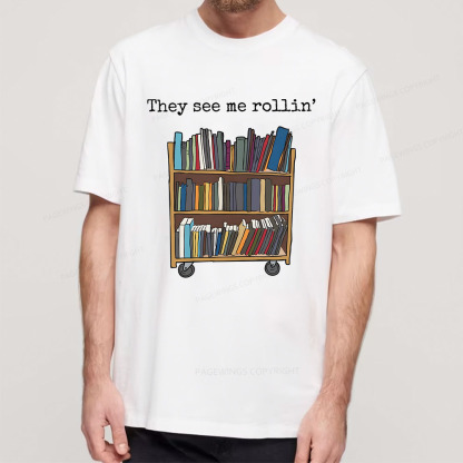 Pagewings Funny Library Sweater, Literary Gift, Bookish Unisex Classic T-shirt