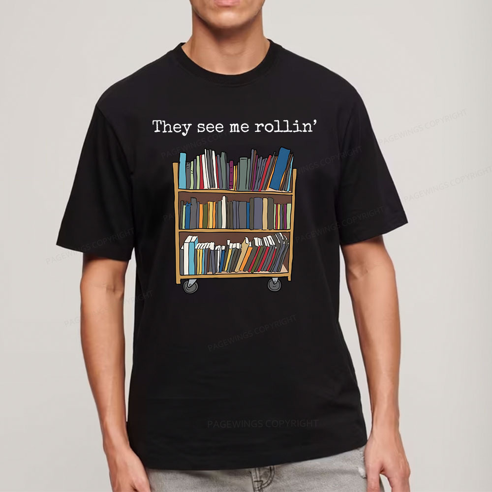 Pagewings Funny Library Sweater, Literary Gift, Bookish Unisex Classic T-shirt