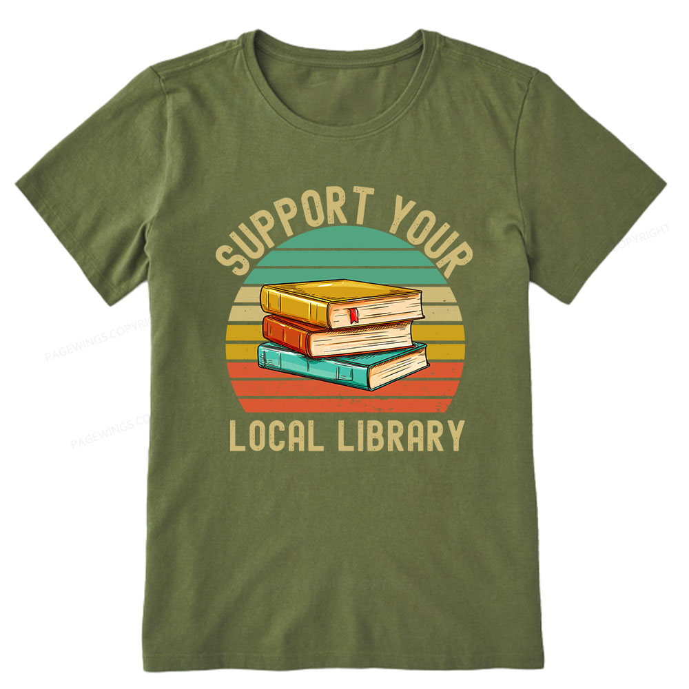 Pagewings Support Your Local Library Unisex Classic T-shirt