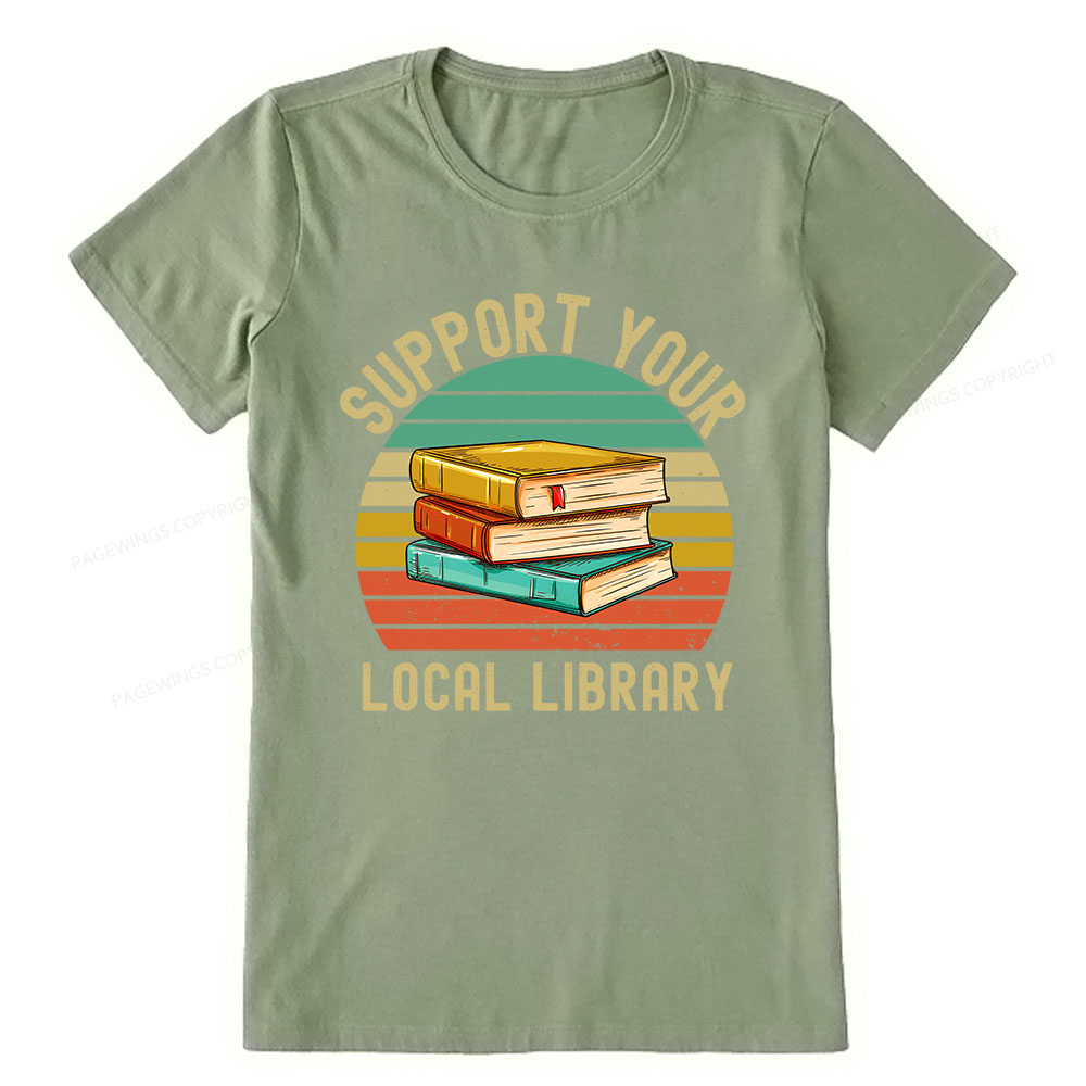 Pagewings Support Your Local Library Unisex Classic T-shirt