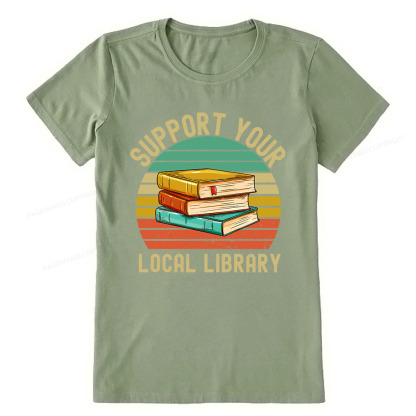 Pagewings Support Your Local Library Unisex Classic T-shirt