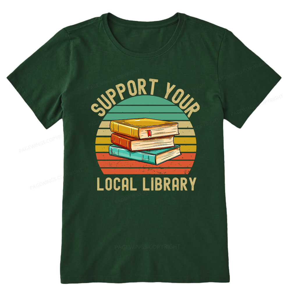 Pagewings Support Your Local Library Unisex Classic T-shirt