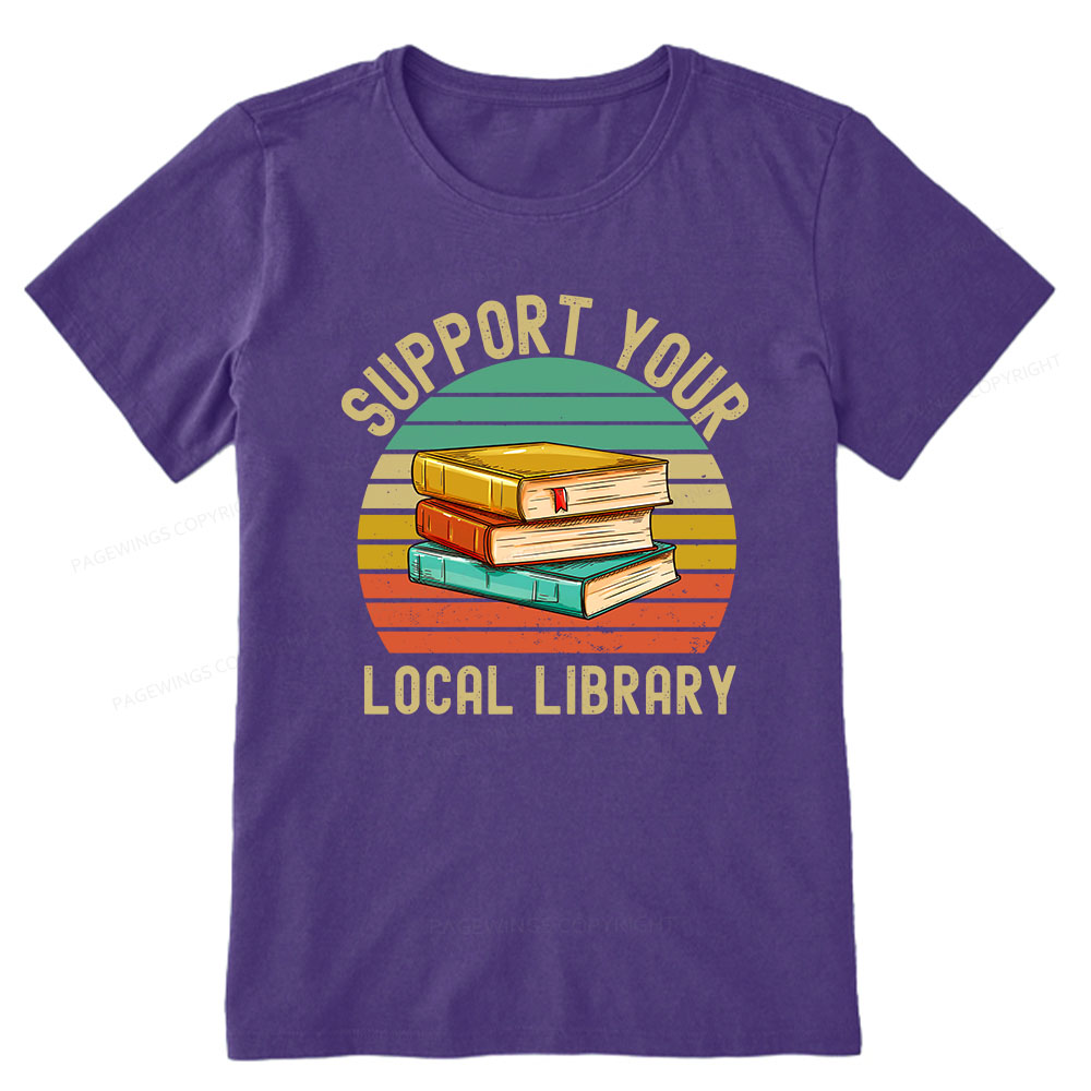 Pagewings Support Your Local Library Unisex Classic T-shirt