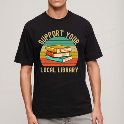 Pagewings Support Your Local Library Unisex Classic T-shirt