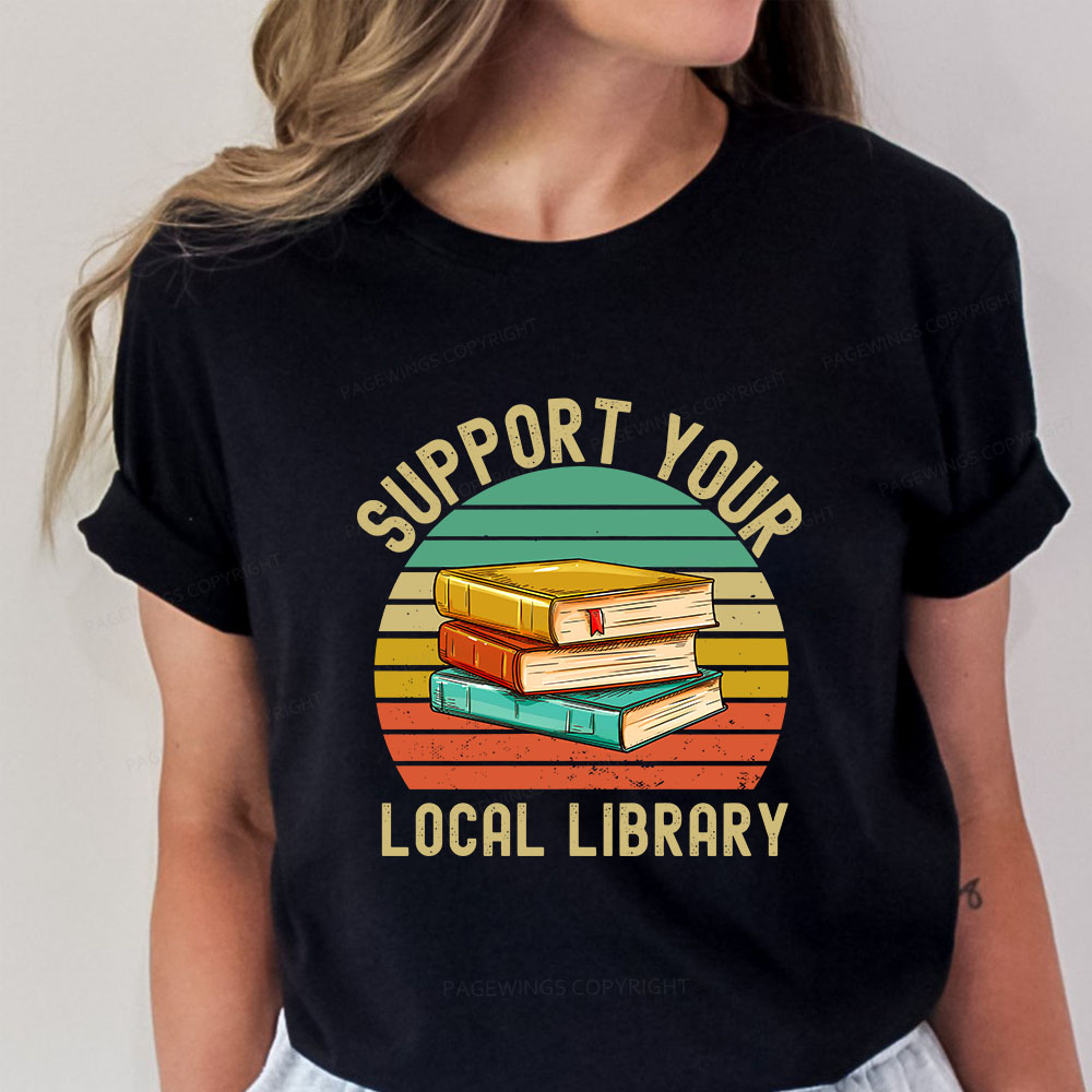 Pagewings Support Your Local Library Unisex Classic T-shirt