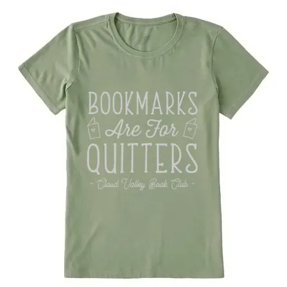 Pagewings Bookmarks Are For Quitters Personalised Book Club Unisex Classic T-shirt
