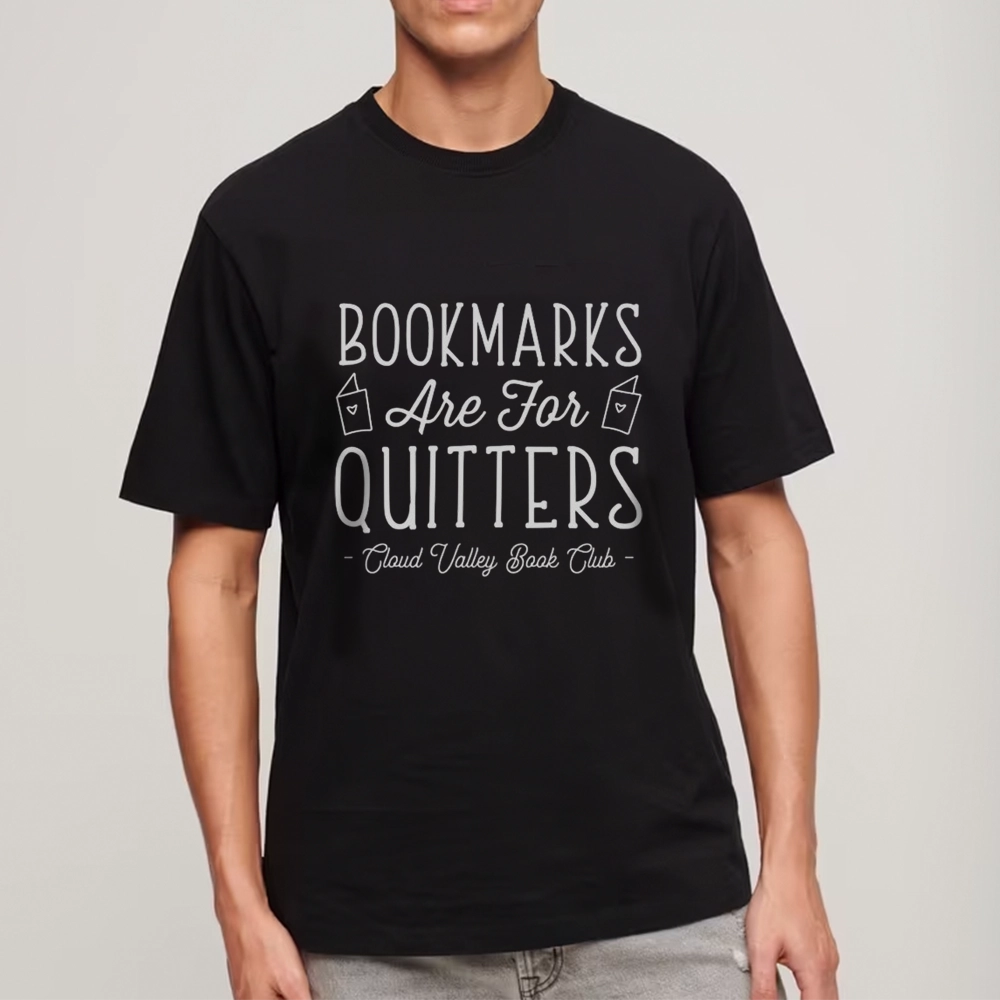Pagewings Bookmarks Are For Quitters Personalised Book Club Unisex Classic T-shirt
