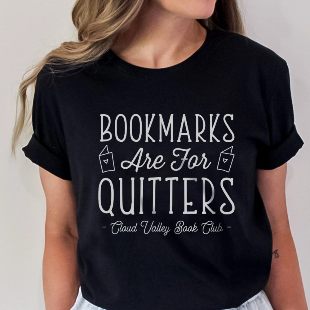 Pagewings Bookmarks Are For Quitters Personalised Book Club Unisex Classic T-shirt