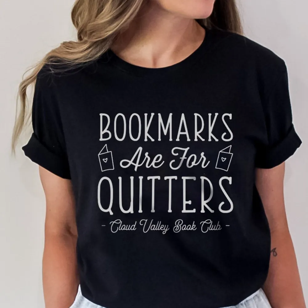 Pagewings Bookmarks Are For Quitters Personalised Book Club Unisex Classic T-shirt