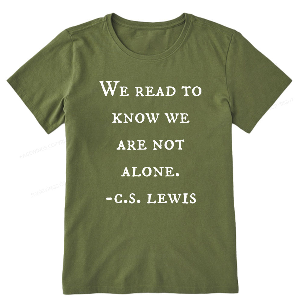 Pagewings We Read To Know We Are Not Alone Unisex Classic T-shirt
