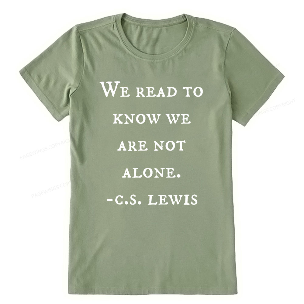 Pagewings We Read To Know We Are Not Alone Unisex Classic T-shirt