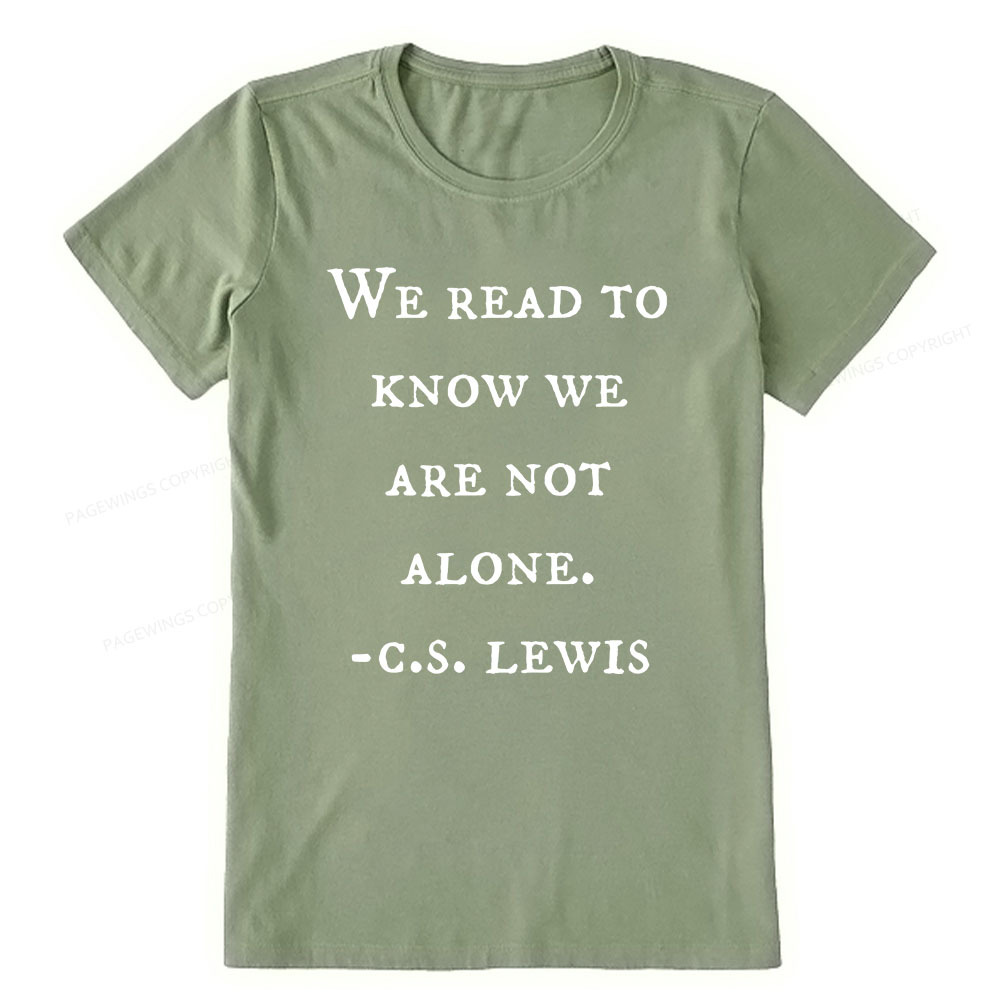Pagewings We Read To Know We Are Not Alone Unisex Classic T-shirt