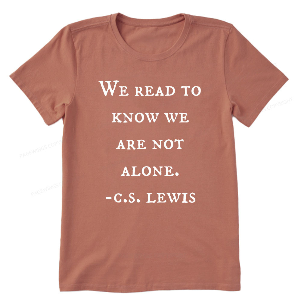 Pagewings We Read To Know We Are Not Alone Unisex Classic T-shirt