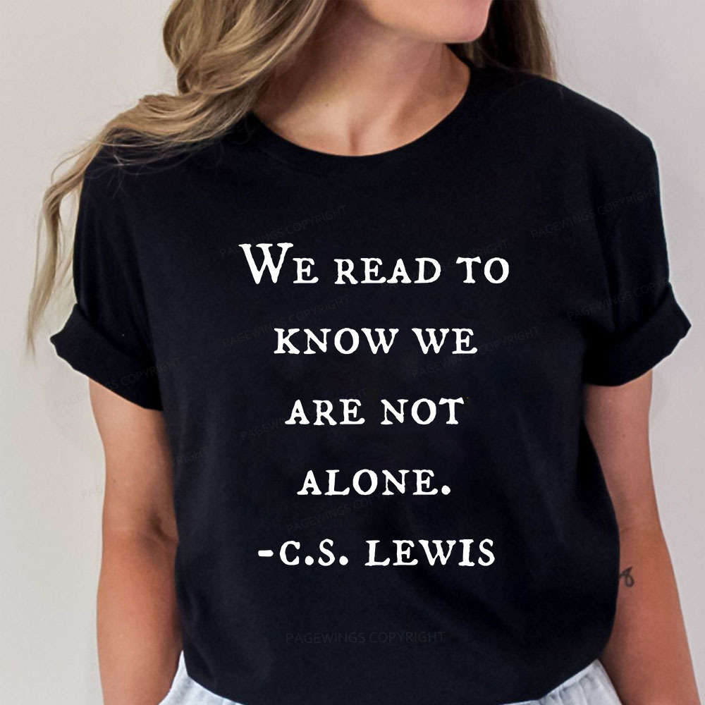 Pagewings We Read To Know We Are Not Alone Unisex Classic T-shirt