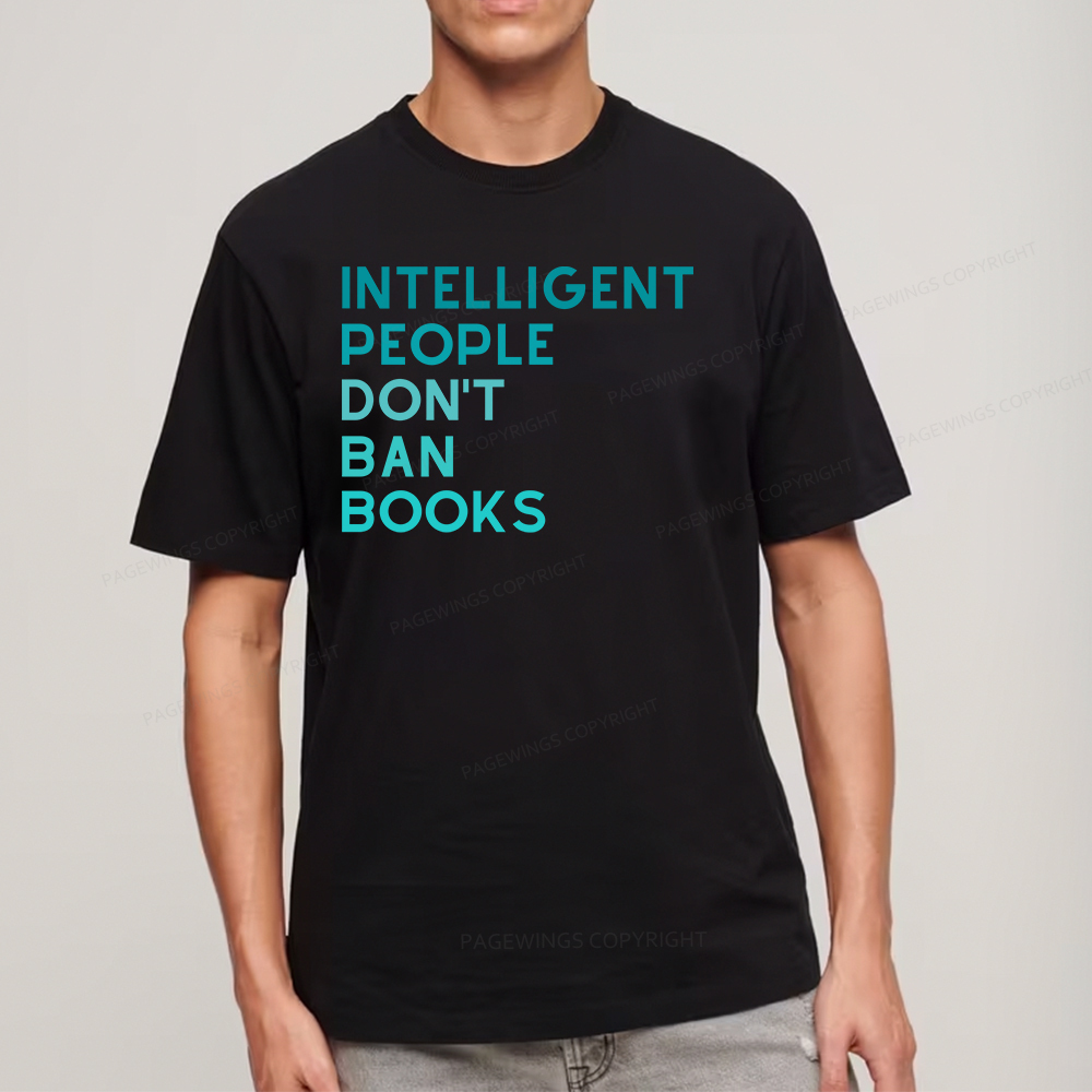 Pagewings Intelligent People Don't Ban Books Unisex Classic T-shirt