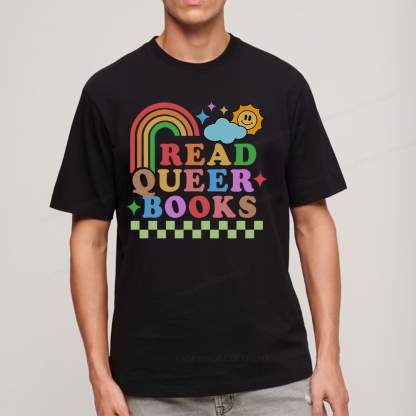 Pagewings Read Queer Books Unisex Classic T-shirt