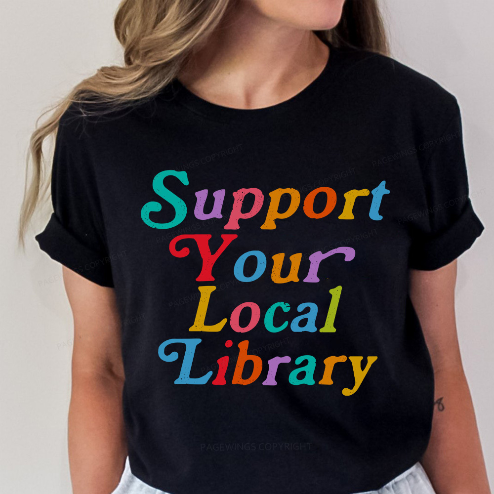Pagewings Support Your Local Library Unisex Classic T-shirt