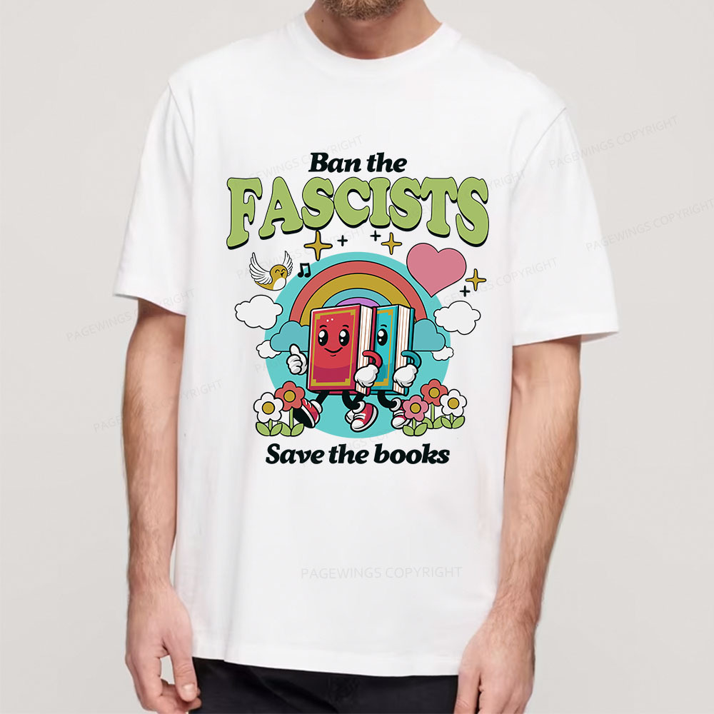 Pagewings Ban the Fascists Save the Books Unisex Classic T-shirt
