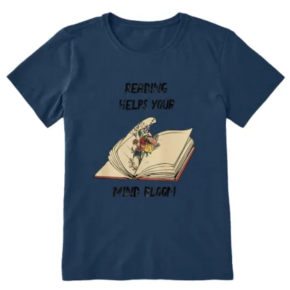 Pagewings Personalised Vintage Reading Book Wild Flowers Unisex Classic T-shirt