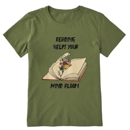 Pagewings Personalised Vintage Reading Book Wild Flowers Unisex Classic T-shirt