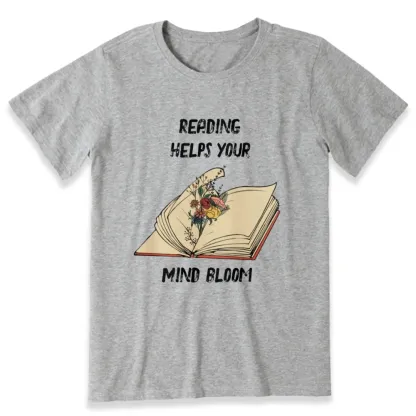 Pagewings Personalised Vintage Reading Book Wild Flowers Unisex Classic T-shirt
