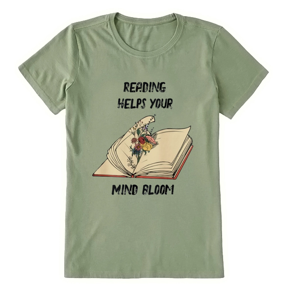 Pagewings Personalised Vintage Reading Book Wild Flowers Unisex Classic T-shirt