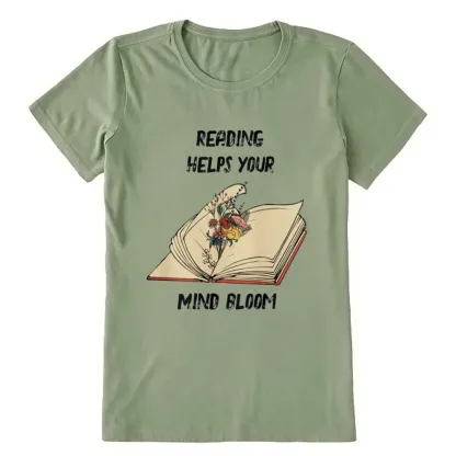Pagewings Personalised Vintage Reading Book Wild Flowers Unisex Classic T-shirt