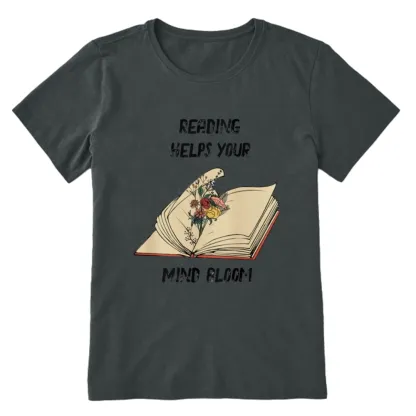 Pagewings Personalised Vintage Reading Book Wild Flowers Unisex Classic T-shirt