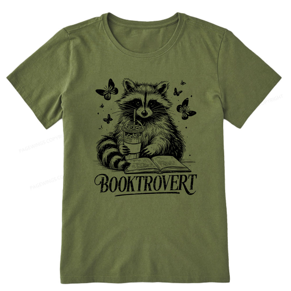 Pagewings Raccoon BookTrovert Unisex Classic T-shirt