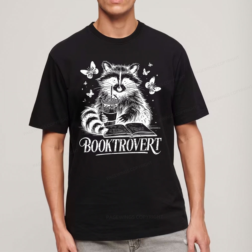 Pagewings Raccoon BookTrovert Unisex Classic T-shirt