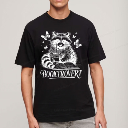 Pagewings Raccoon BookTrovert Unisex Classic T-shirt