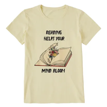 Pagewings Personalised Vintage Reading Book Wild Flowers Unisex Classic T-shirt