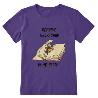 Pagewings Personalised Vintage Reading Book Wild Flowers Unisex Classic T-shirt