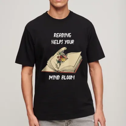Pagewings Personalised Vintage Reading Book Wild Flowers Unisex Classic T-shirt