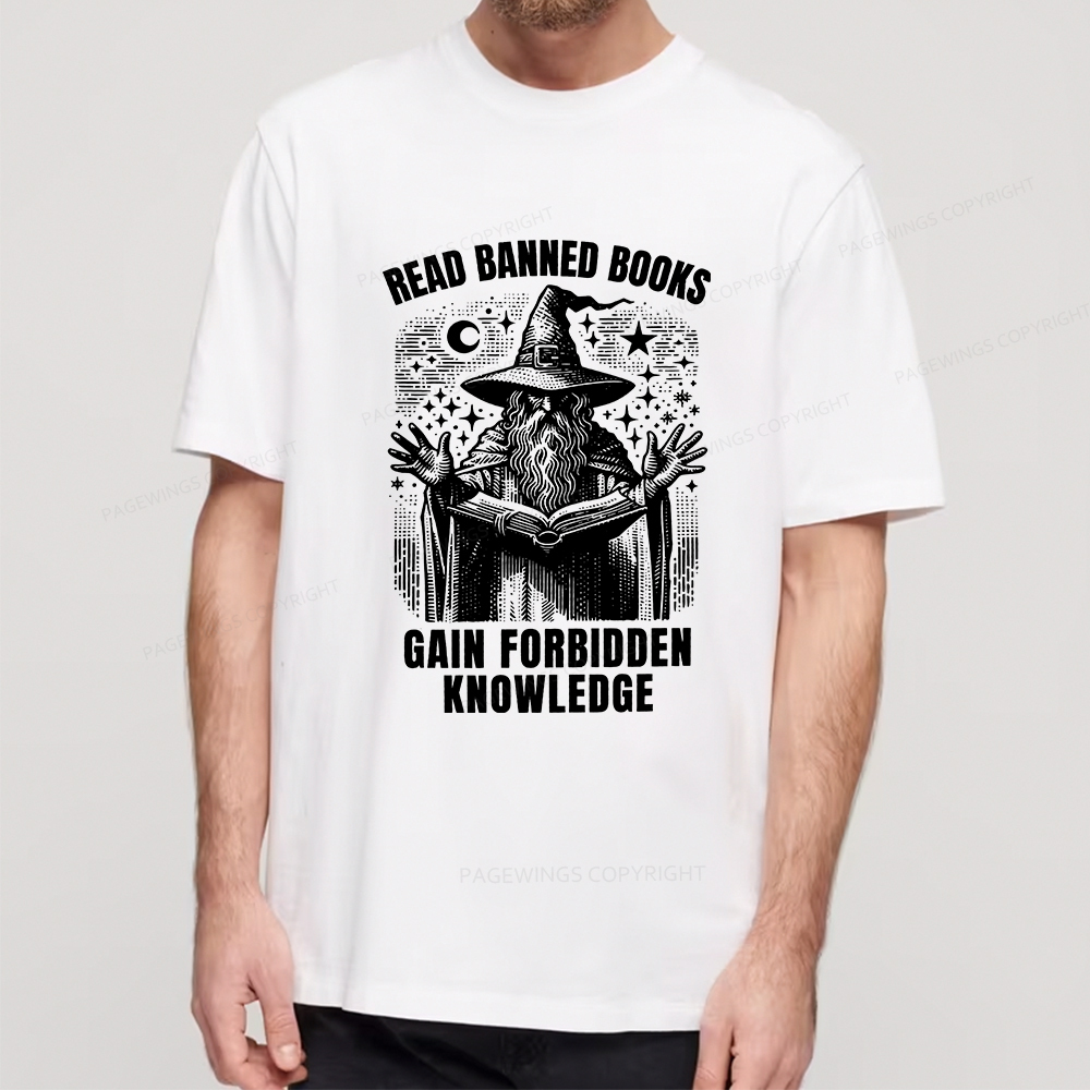 Pagewings Read Banned Books Gain Forbidden Knowledge Unisex Classic T-shirt