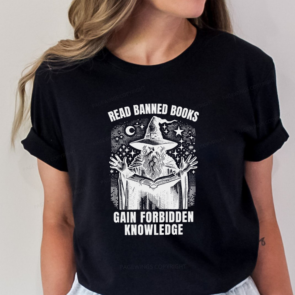 Pagewings Read Banned Books Gain Forbidden Knowledge Unisex Classic T-shirt