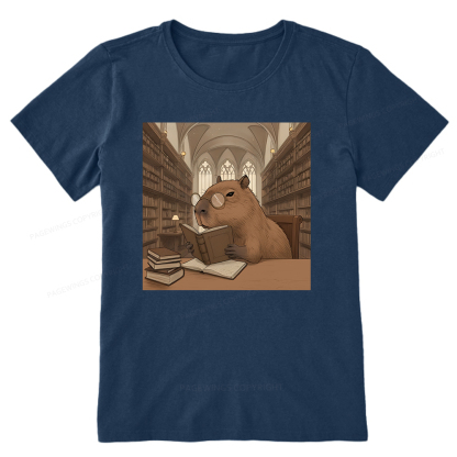 Pagewings The Reader Capybara Unisex Classic T-shirt