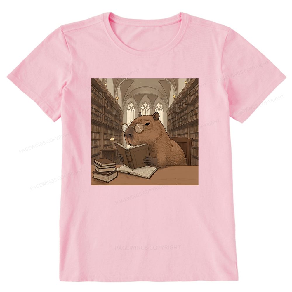 Pagewings The Reader Capybara Unisex Classic T-shirt