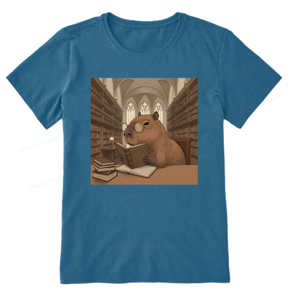 Pagewings The Reader Capybara Unisex Classic T-shirt