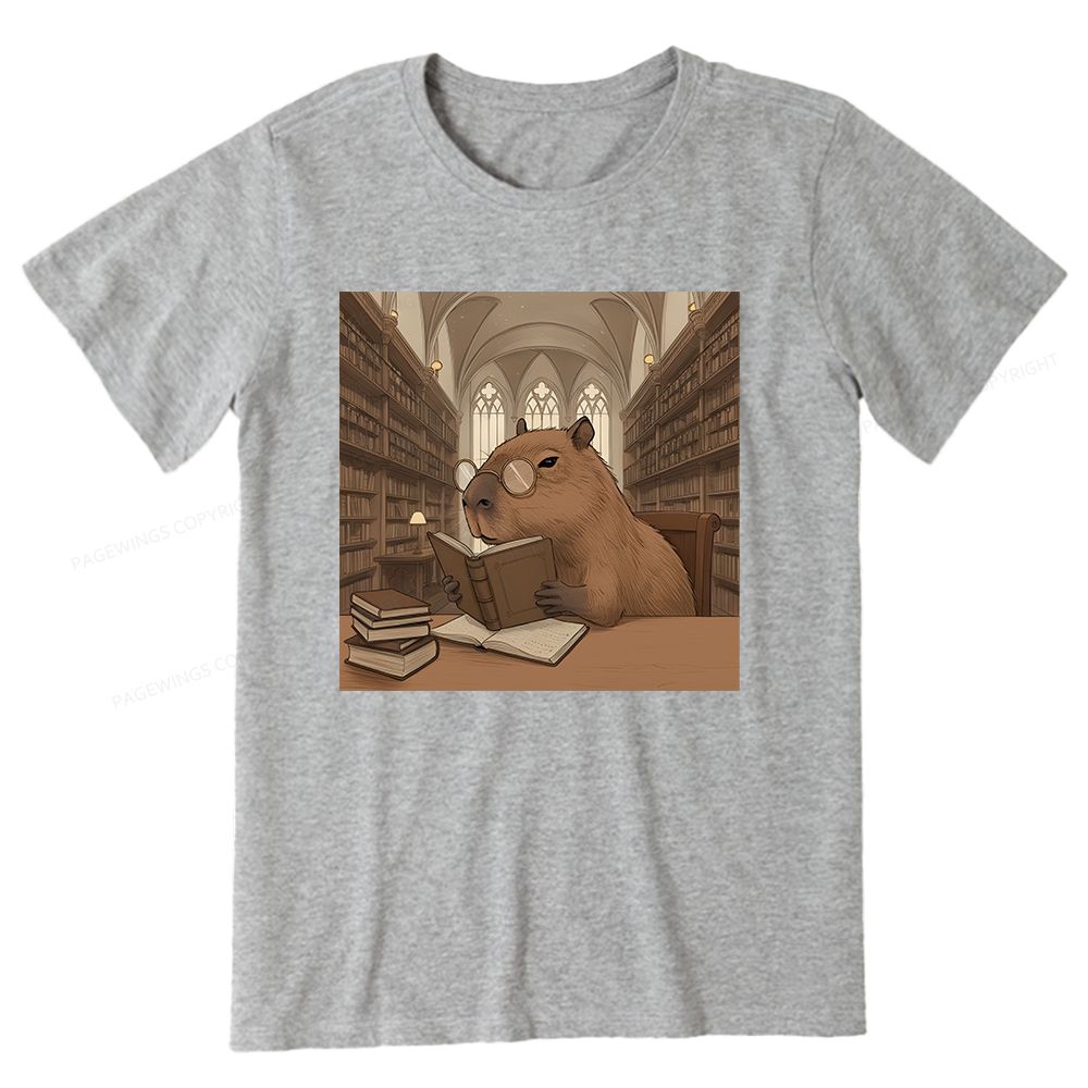 Pagewings The Reader Capybara Unisex Classic T-shirt