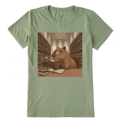Pagewings The Reader Capybara Unisex Classic T-shirt