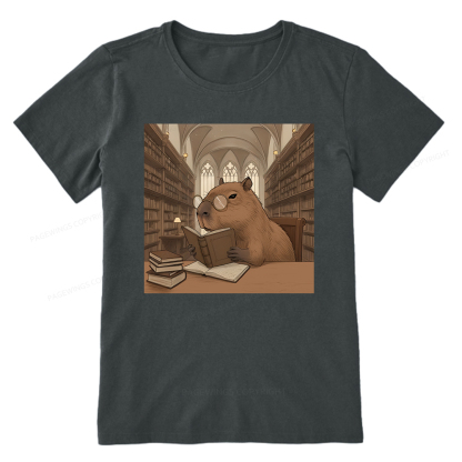 Pagewings The Reader Capybara Unisex Classic T-shirt