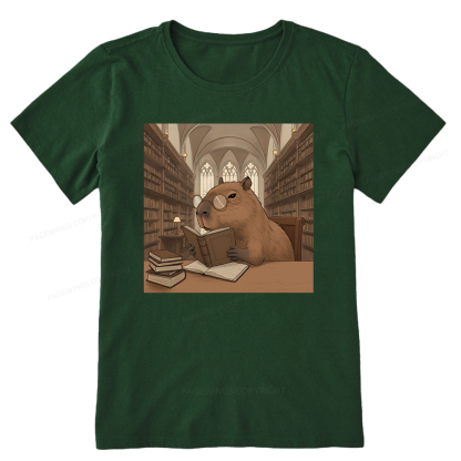 Pagewings The Reader Capybara Unisex Classic T-shirt